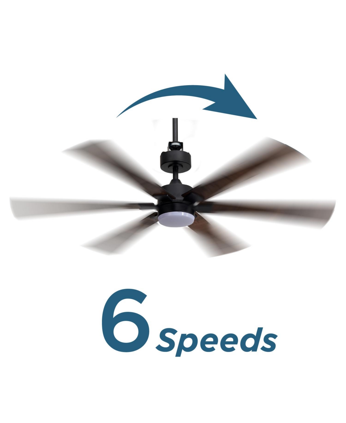 All Seasons 60" Ceiling Fan with Light, Quiet, Alexa/Google, 3 Color Led Lights, Reversible