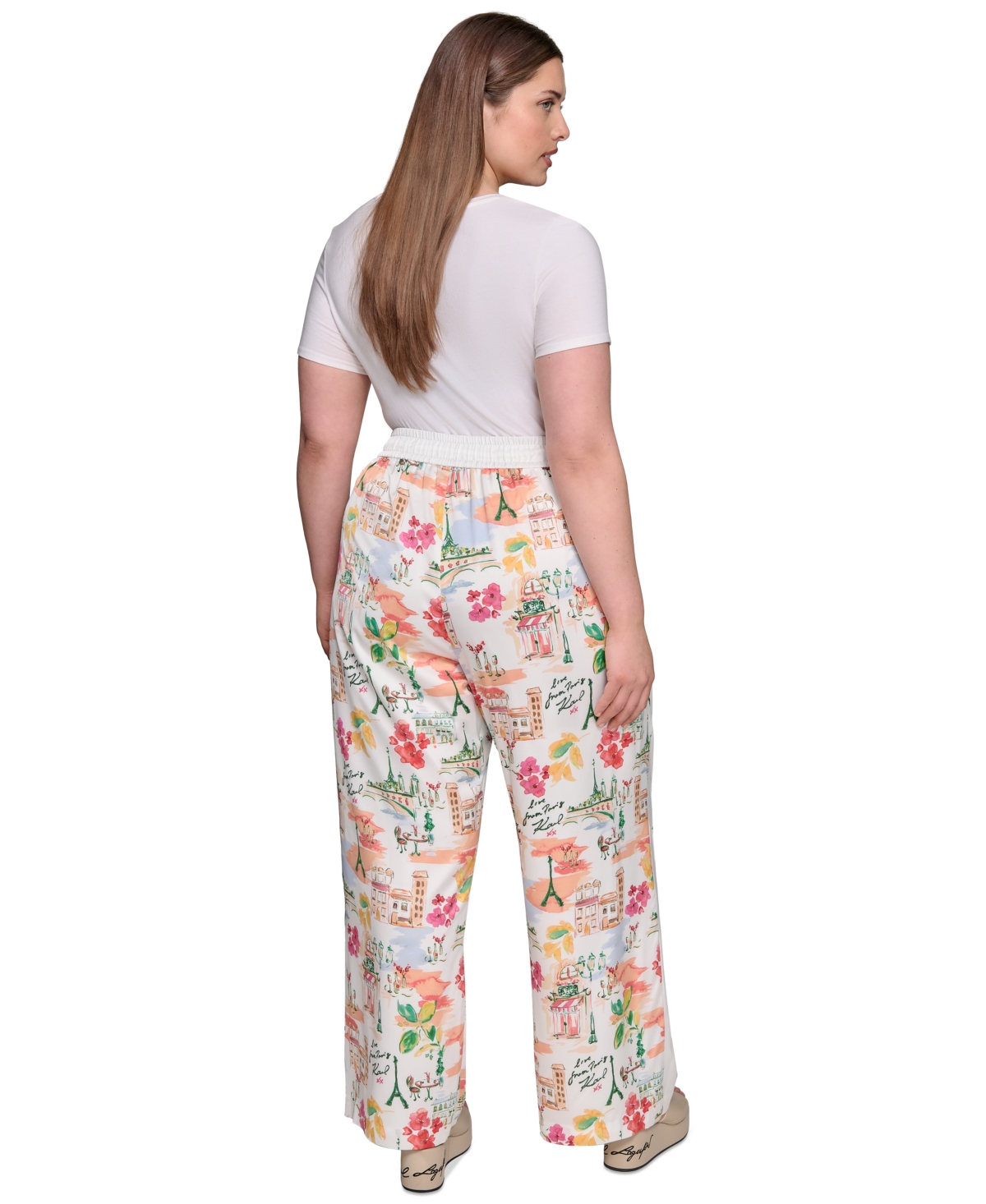 Karl Lagerfeld Plus Size Conversational Soft Pants