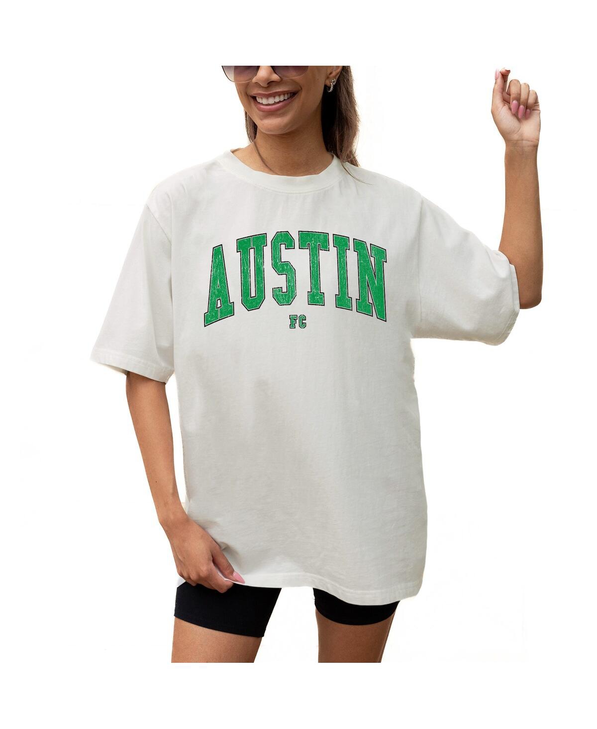 Shop Gameday Couture Women's Cream Austin Fc Goal Line Oversized T-shirt