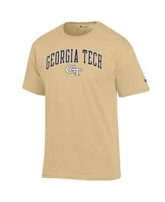 Men's Gold Georgia Tech Yellow Jackets Arch Over Logo T-Shirt