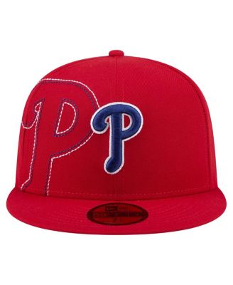 Men's Red Philadelphia Phillies Yarn Stitch 59FIFTY Fitted Hat