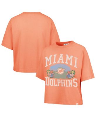 '47 Brand - Women's&nbsp; Orange Miami Dolphins Florentina Montauk Cropped T-Shirt