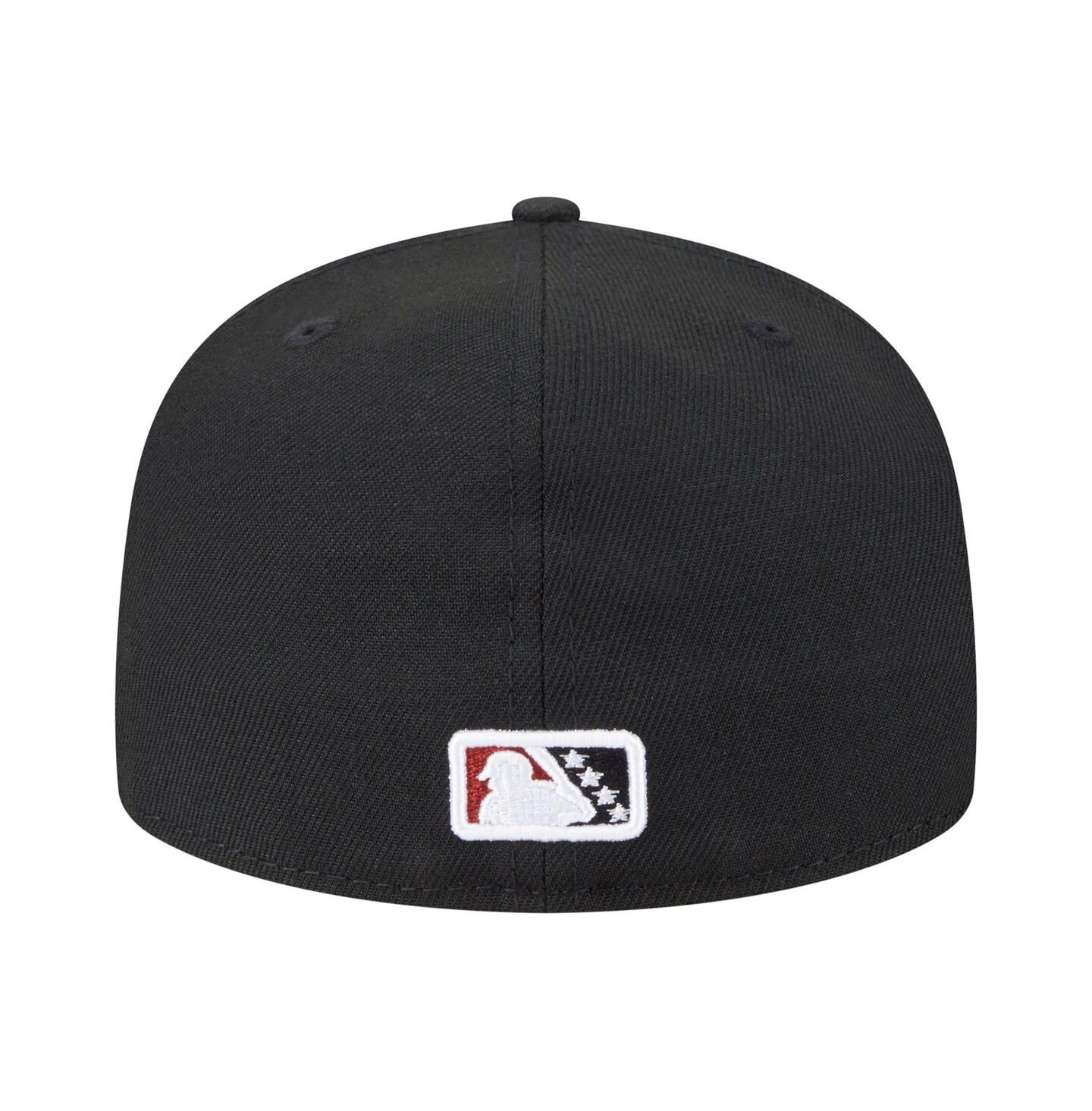Мужская кепка New Era Black Quad Cities River Bandits Authentic Collection 59FIFTY Fitted Hat — фото 2