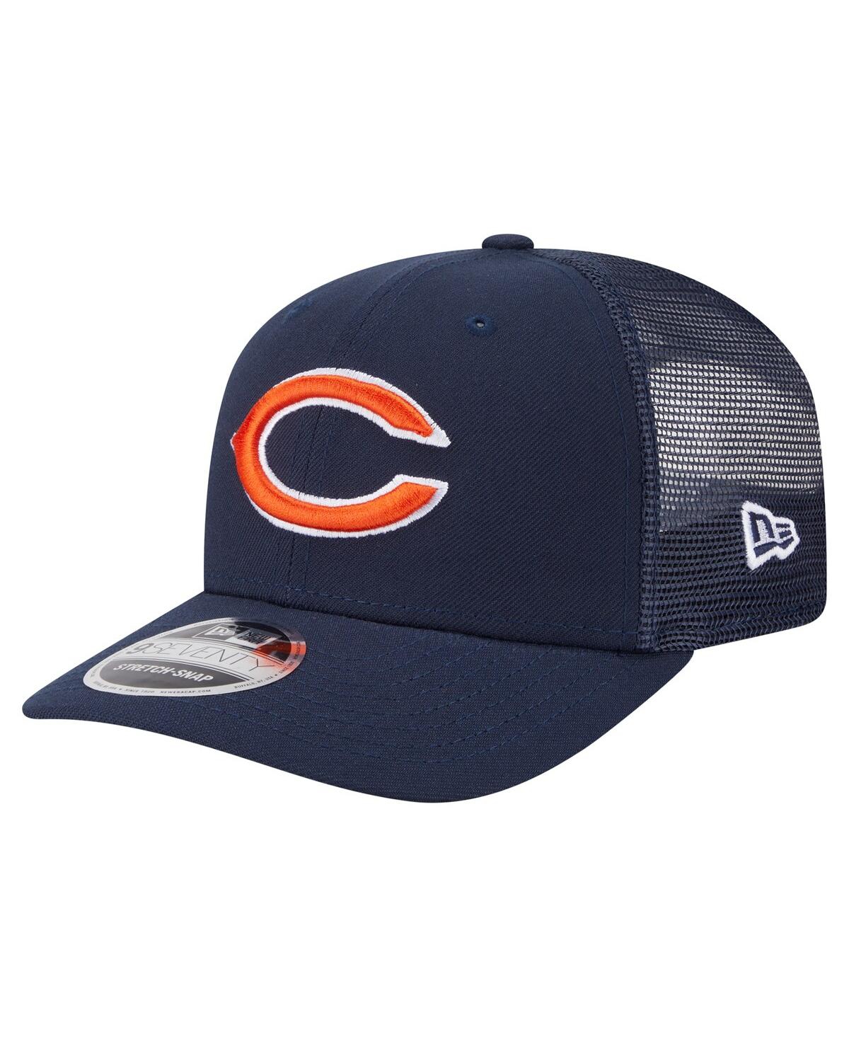 NEW ERA MEN'S NAVY CHICAGO BEARS MAIN TRUCKER 9SEVENTY STRETCH-SNAP HAT 