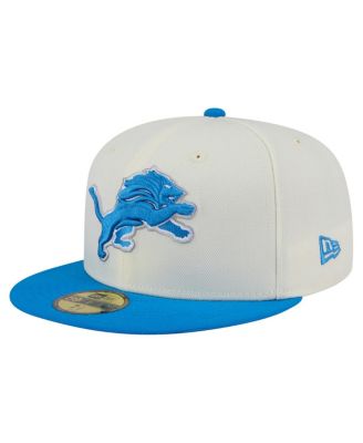 New Era - Men's  White/Blue Detroit Lions Main 59FIFTY Fitted Hat