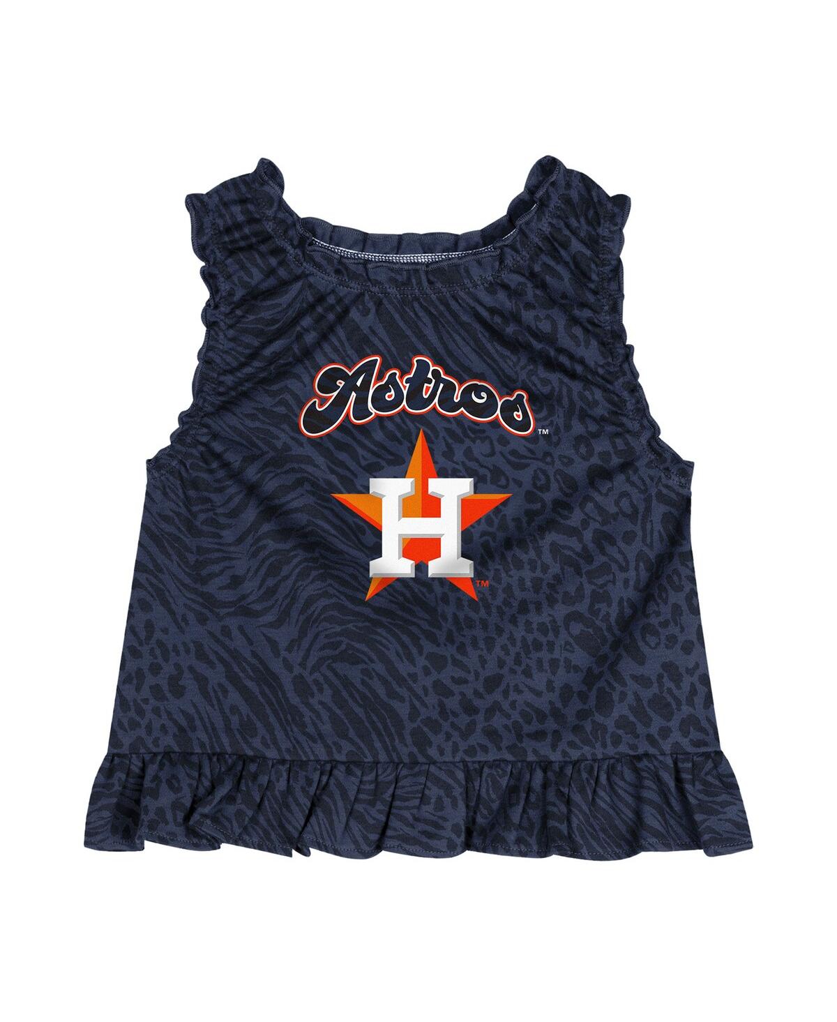 Outerstuff Infant Navy Houston Astros Playground Dress Bloomers Set In Navy