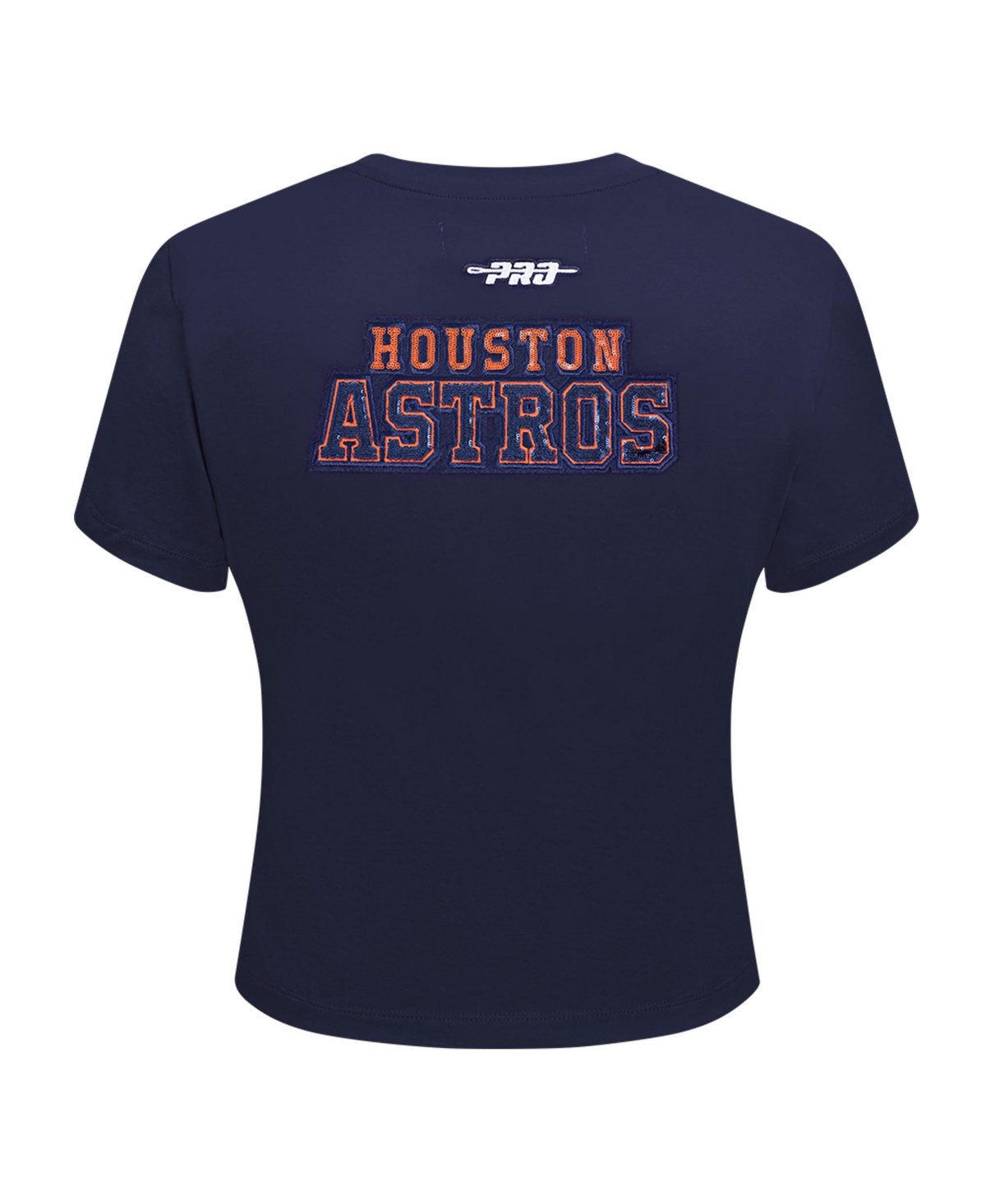 Pro Standard Women's Navy Houston Astros Game Day Classics Baby Doll Cropped T-shirt In Blue