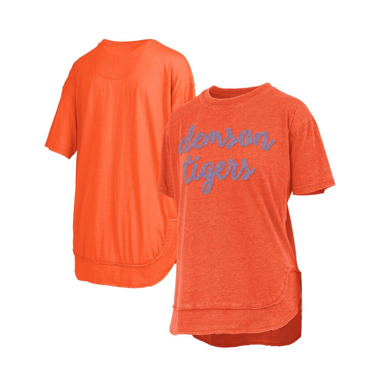 Женская футболка Pressbox Orange Clemson Tigers Poncho — фото 1