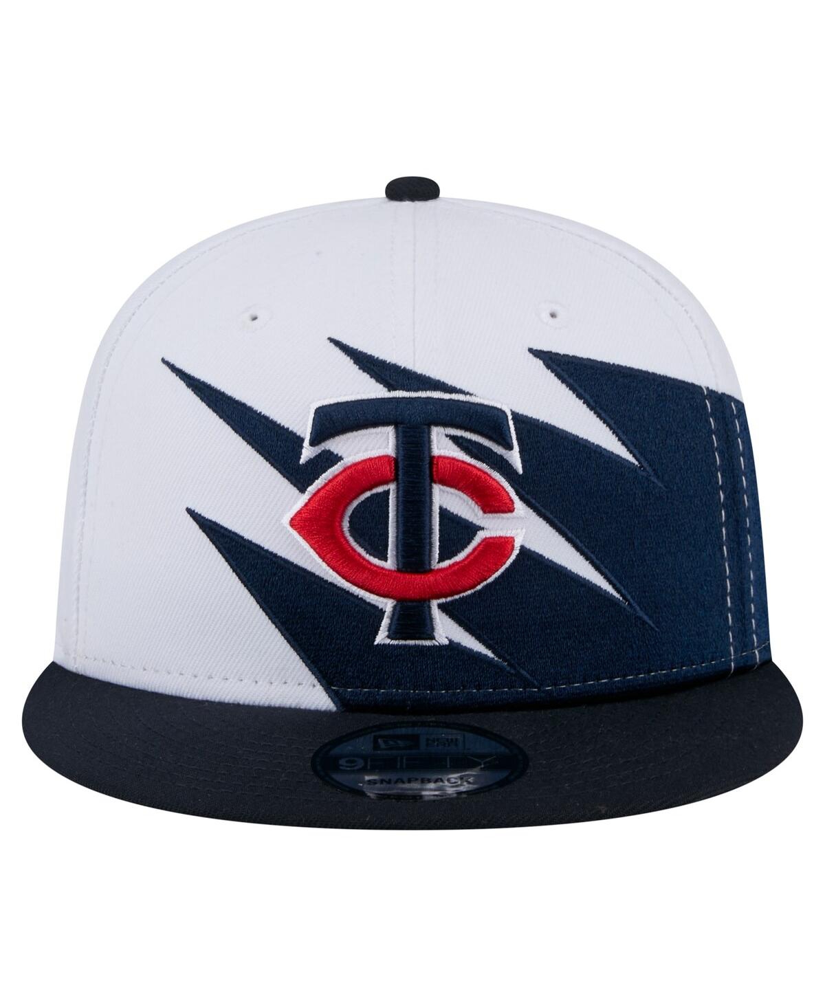 NEW ERA MEN'S NAVY/WHITE MINNESOTA TWINS JAGGED 9FIFTY SNAPBACK HAT 