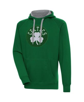 Antigua - Men's Hunter Green Boston Celtics Victory Pullover Hoodie