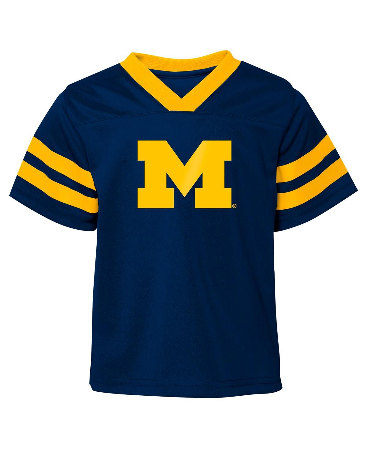 Outerstuff Toddler Boys And Girls Navy Michigan Wolverines Two-piece Red Zone Jersey And Pants Set In Navy