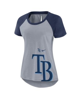 Women's Heather Gray Tampa Bay Rays Summer Breeze Raglan Fashion T-Shirt