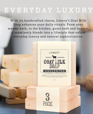 Goat Milk Soap Bars - Unscented, 3-Pk.