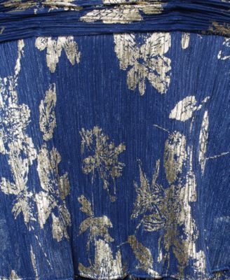 Women's Floral Surplice-Neck Tiered Dress