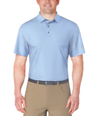 PGA TOUR - Men's Short Sleeve Micro Geo Print Polo Shirt