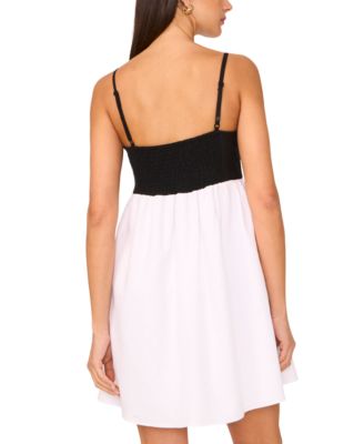 Women's Colorblocked Empire-Waist Mini Dress