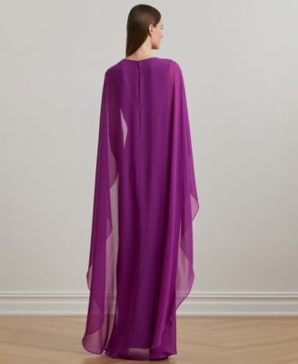Women's Cape Georgette Gown