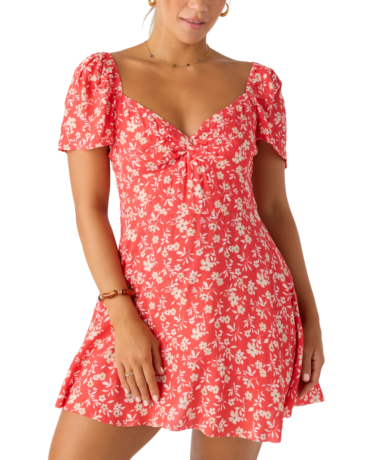 O'neill Carina Floral Minidress In Red