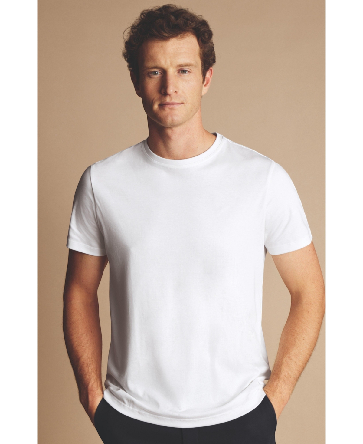 Men's Cotton Jersey Short Sleeve Tyrwhitt Tee - Black
