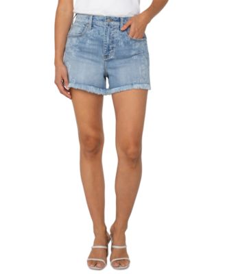 Liverpool Los Angeles - Women's Christine A-Line Frayed Jean Shorts