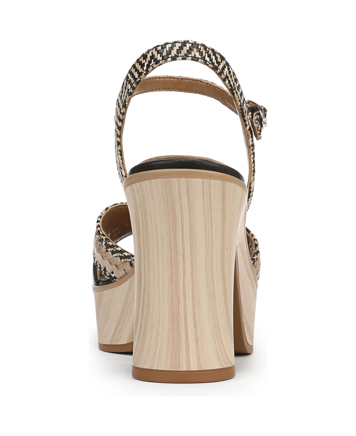 Naturalizer Katalina Platform Sandal In Black,tan Weave Fabric