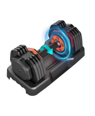 55LB 5-in-1 Adjustable Dumbbell – Anti-Slip Metal Handle, Quick Weight Change for Full-Body Home Gym Workouts