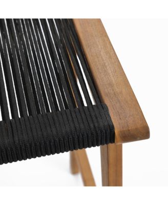 Outdoor Acacia Wood  Counter Height Stools, Set of 2