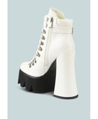 Boogie High Platform Lace Up Boots