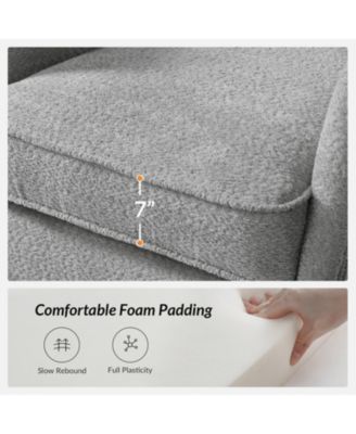 Caden 28.5" Modern Boucle Wingback Armchair With Solid Wood Legs