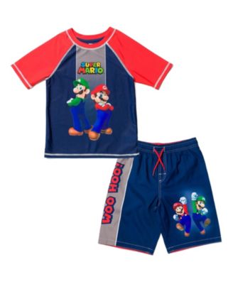 Nintendo Toddler Boys Rash Guard and Swim Trunks Outfit Set - Macy's