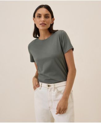 Pact Women's Organic Cotton Luxe Stretch Jersey Tee