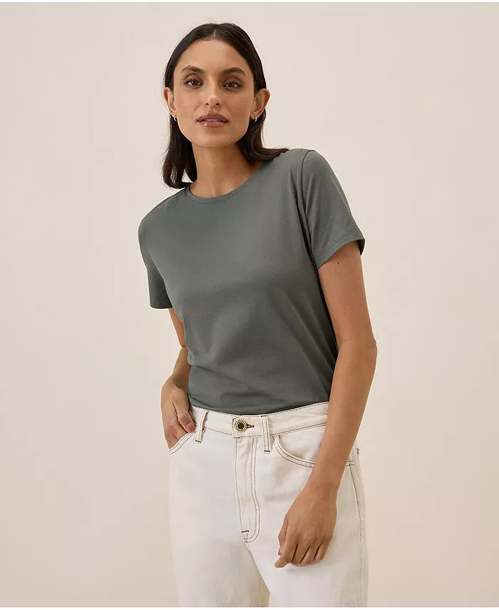 Women's Organic Cotton Luxe Stretch Jersey Tee