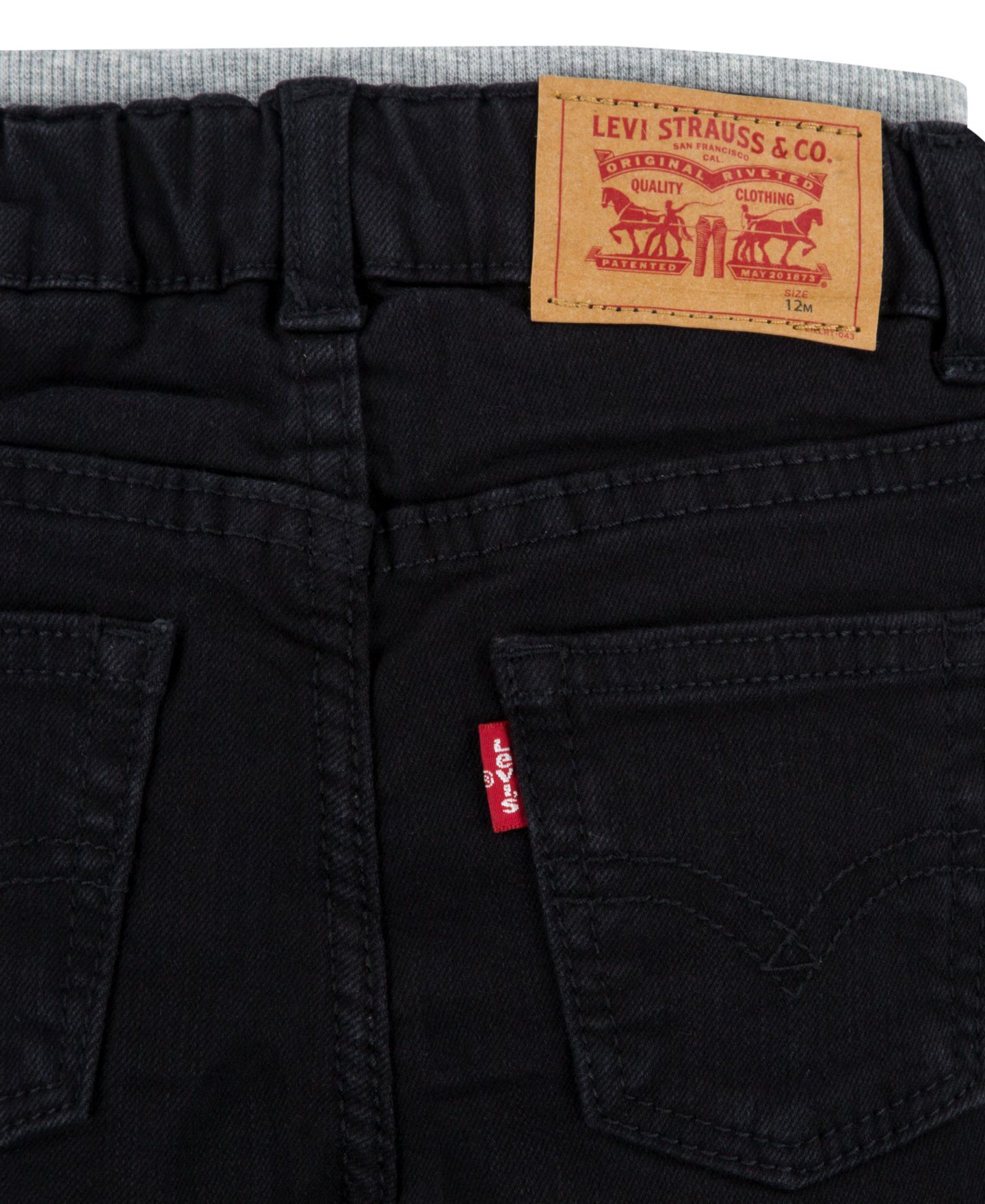 Джинсы Levi's Pull On Jeans для мальчиков-малышей, цвет: Чёрный — фото 5