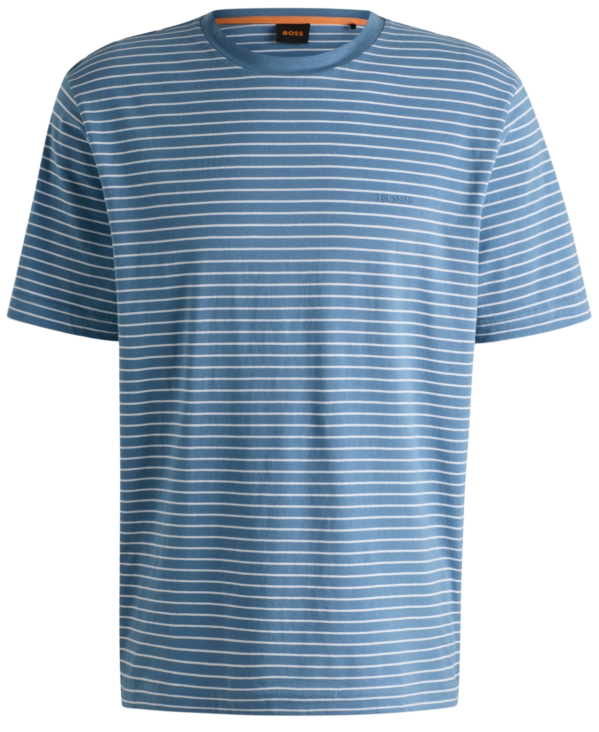 Hugo Boss Boss By  Men's Relaxed-fit Cotton T-shirt In Open Blue