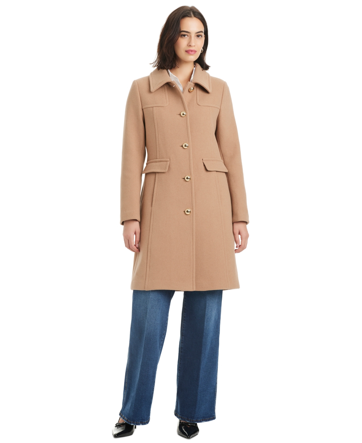 Kate Spade Women's Single-breasted Coat In Brown