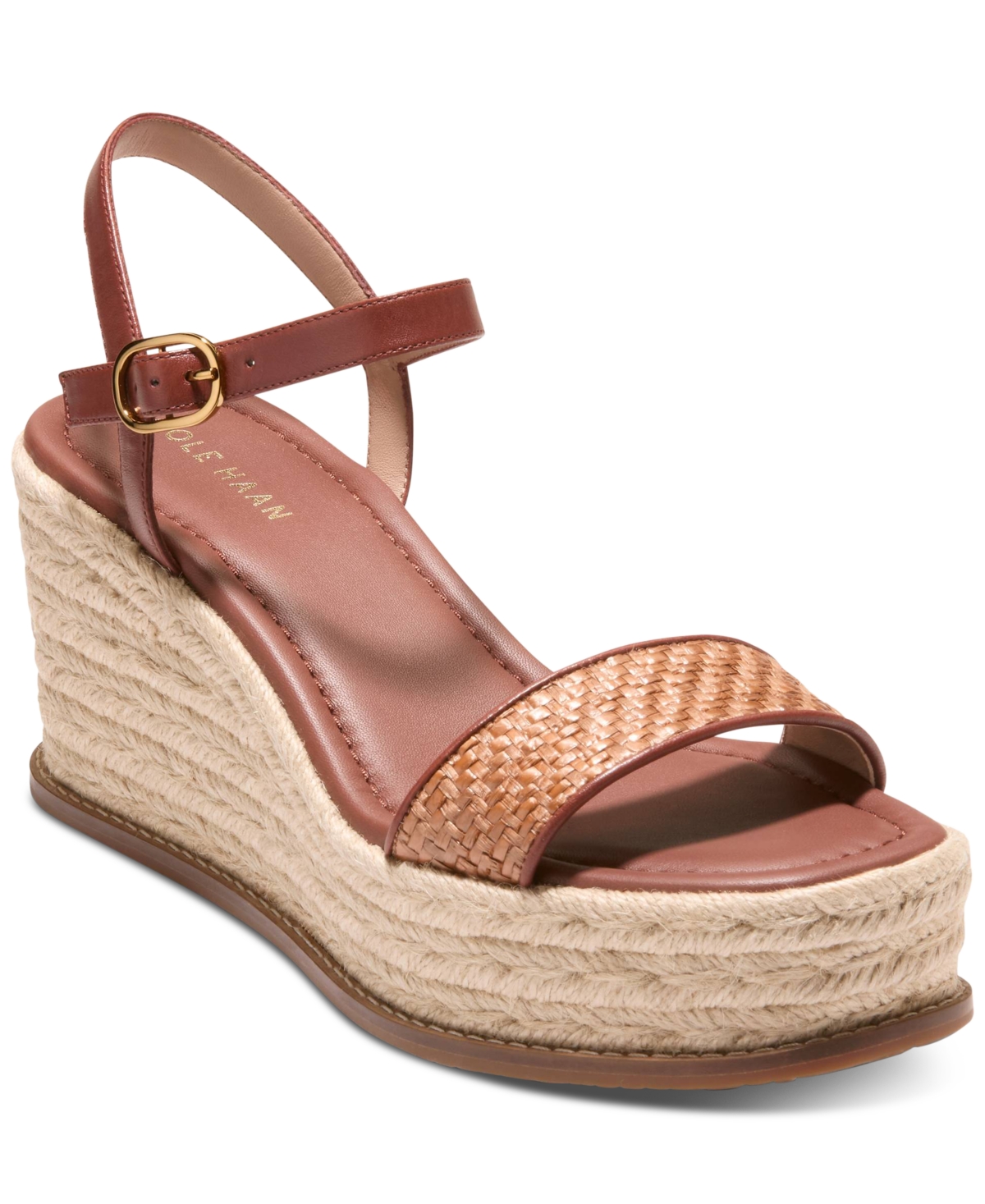 Cole Haan Women's Cloudfeel Keeton Espadrille Flatform Wedge Sandals