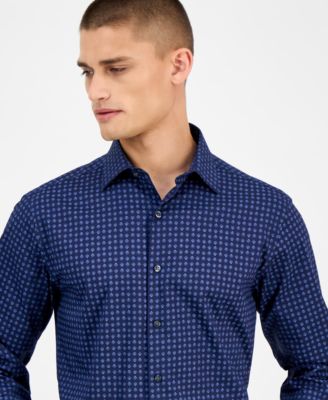 Men's Slim-Fit Round Dot Dress Shirt, Exclusively at Macy's