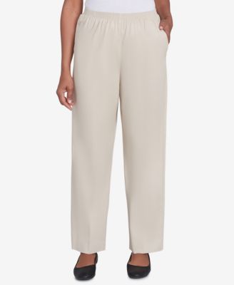 Petite Mid-Rise Casual Pants