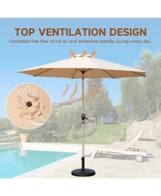 9FT Patio Umbrella, Outdoor Table Umbrella with