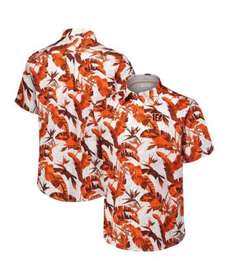 Tommy Bahama - Men's Orange Cincinnati Bengals Sunnyvale Blooms Camp Button-Up Shirt