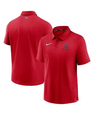 Nike - Men's Red Los Angeles Angels Authentic Collection Flex Performance Polo Shirt