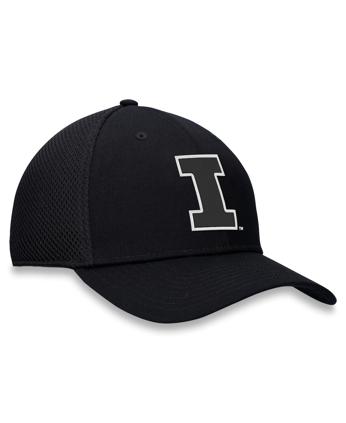 Top Of The World Men's Black Illinois Fighting Illini Spacer Flex Hat In Black