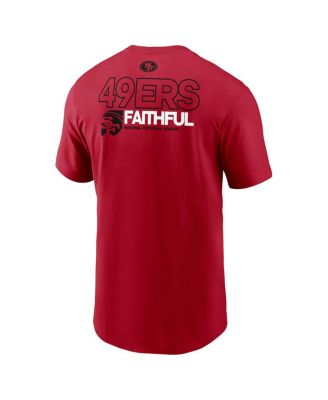 Men's Scarlet San Francisco 49ers Outline T-Shirt