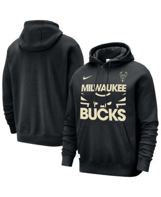 Nike - Men's Black Milwaukee Bucks Courtside Club Pullover Hoodie
