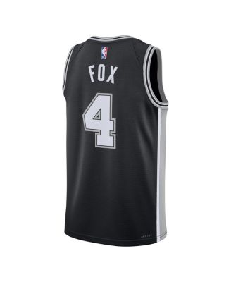 Men's and Women's De'Aaron Fox Black San Antonio Spurs Swingman Player Jersey - Icon Edition