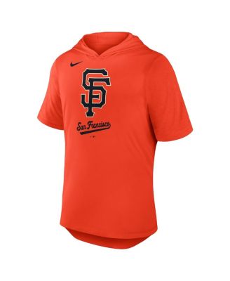Men's Orange San Francisco Giants Tri-Blend Performance Hoodie T-Shirt