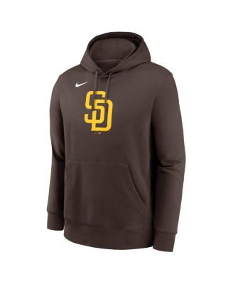 Men's Brown San Diego Padres Logo Club Fleece Pullover Hoodie