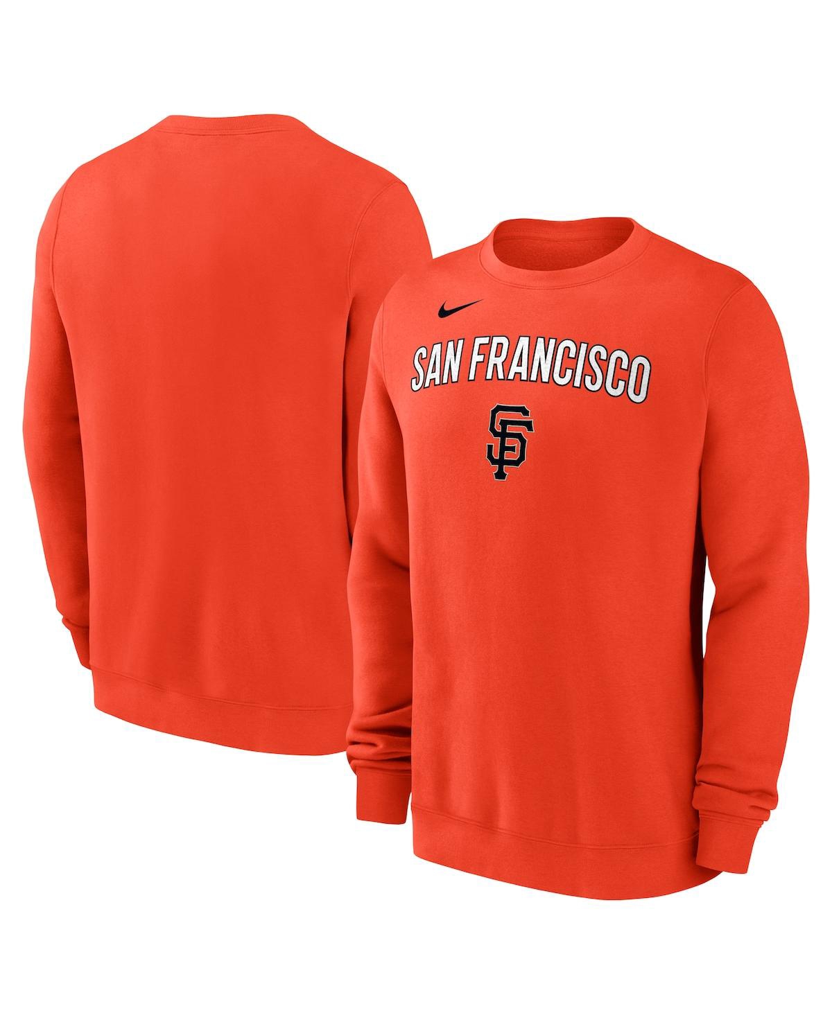 Nike Men's Orange San Francisco Giants Pullover Sweatshirt In Orange