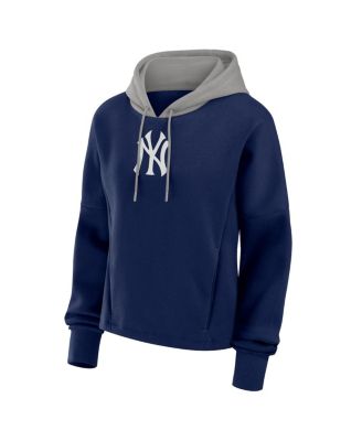 Women's Navy New York Yankees Oversized Legacy Favorite Spectator Pullover Hoodie