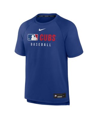Men's Royal Chicago Cubs Authentic Collection Pregame Raglan Performance T-Shirt